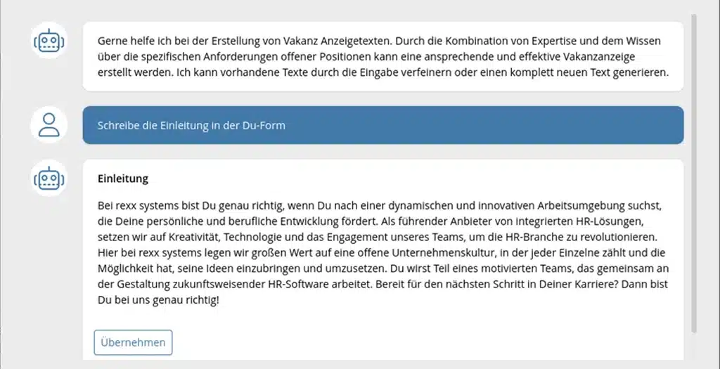 Stellenanzeigen mit KI